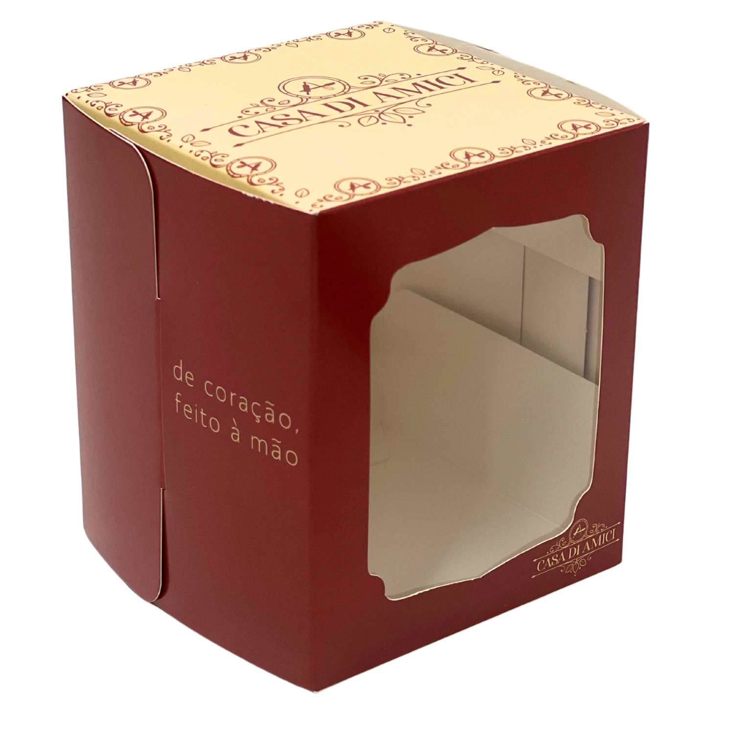 Embalagem para Bolo c/ Visor de acetato (10 x 10 x 12 cm) Personalizada