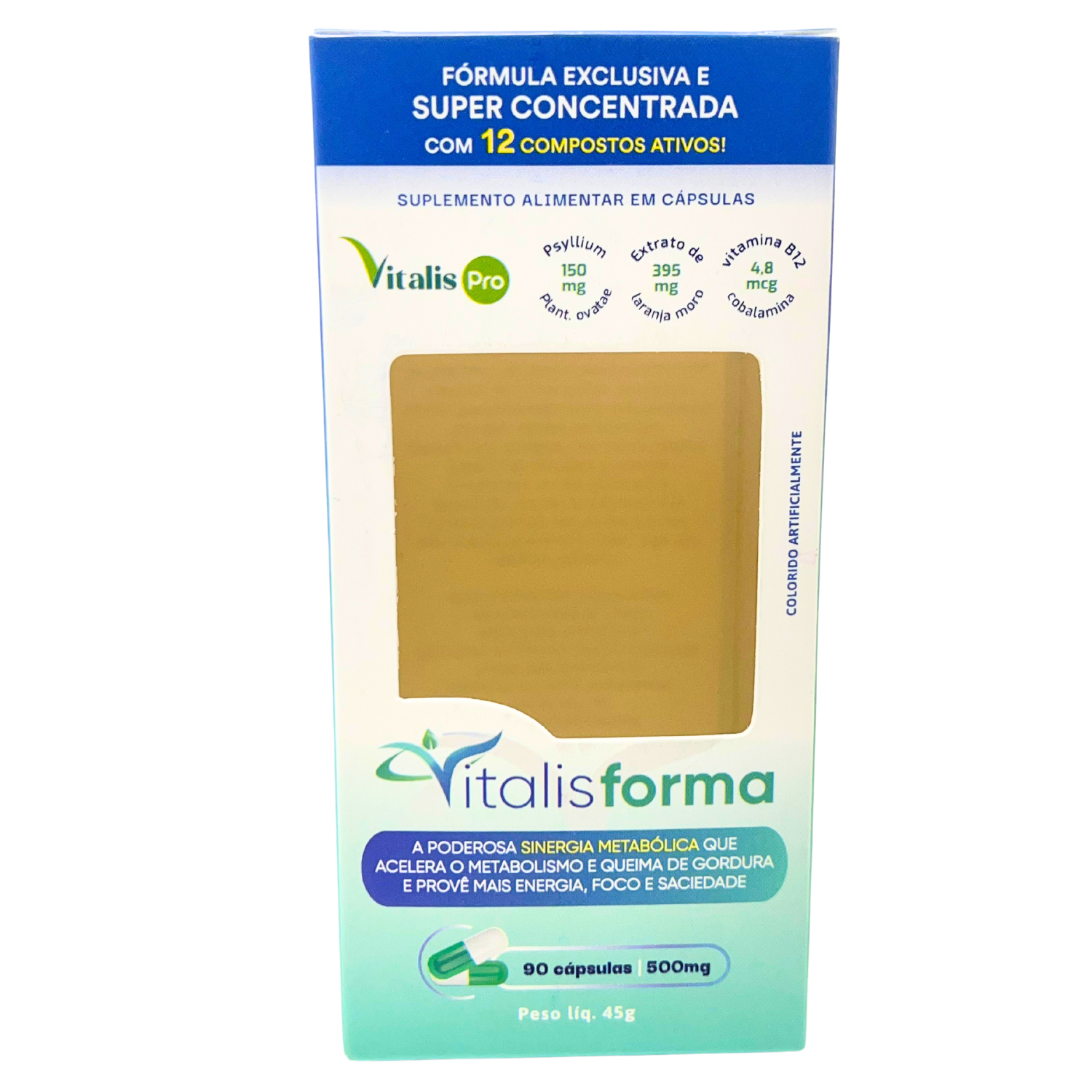 Embalagem para Suplementos (6 x 6 x 12,7 cm) Personalizado