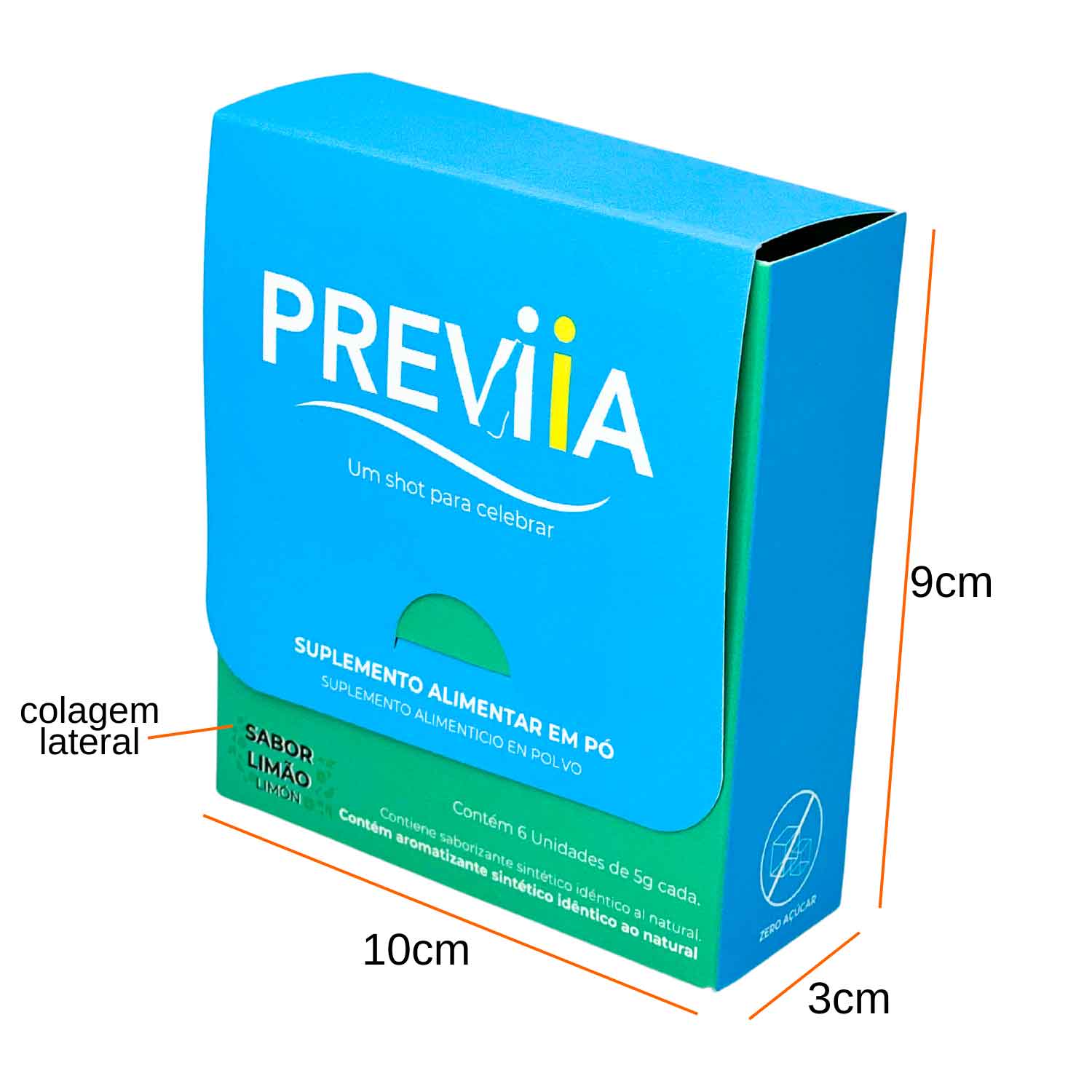 Embalagem para Suplemento (8 x 3 x 9 cm) Personalizado