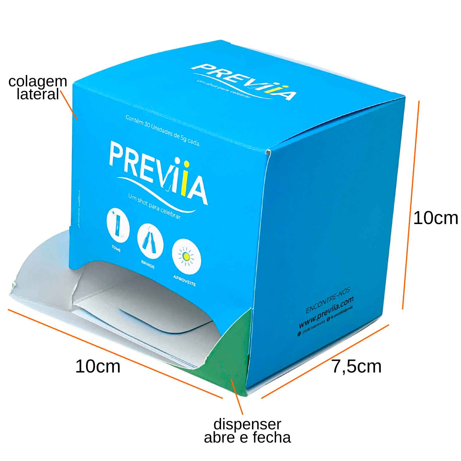 Embalagem para Suplemento (10 x 7,5 x 10 cm) Personalizado