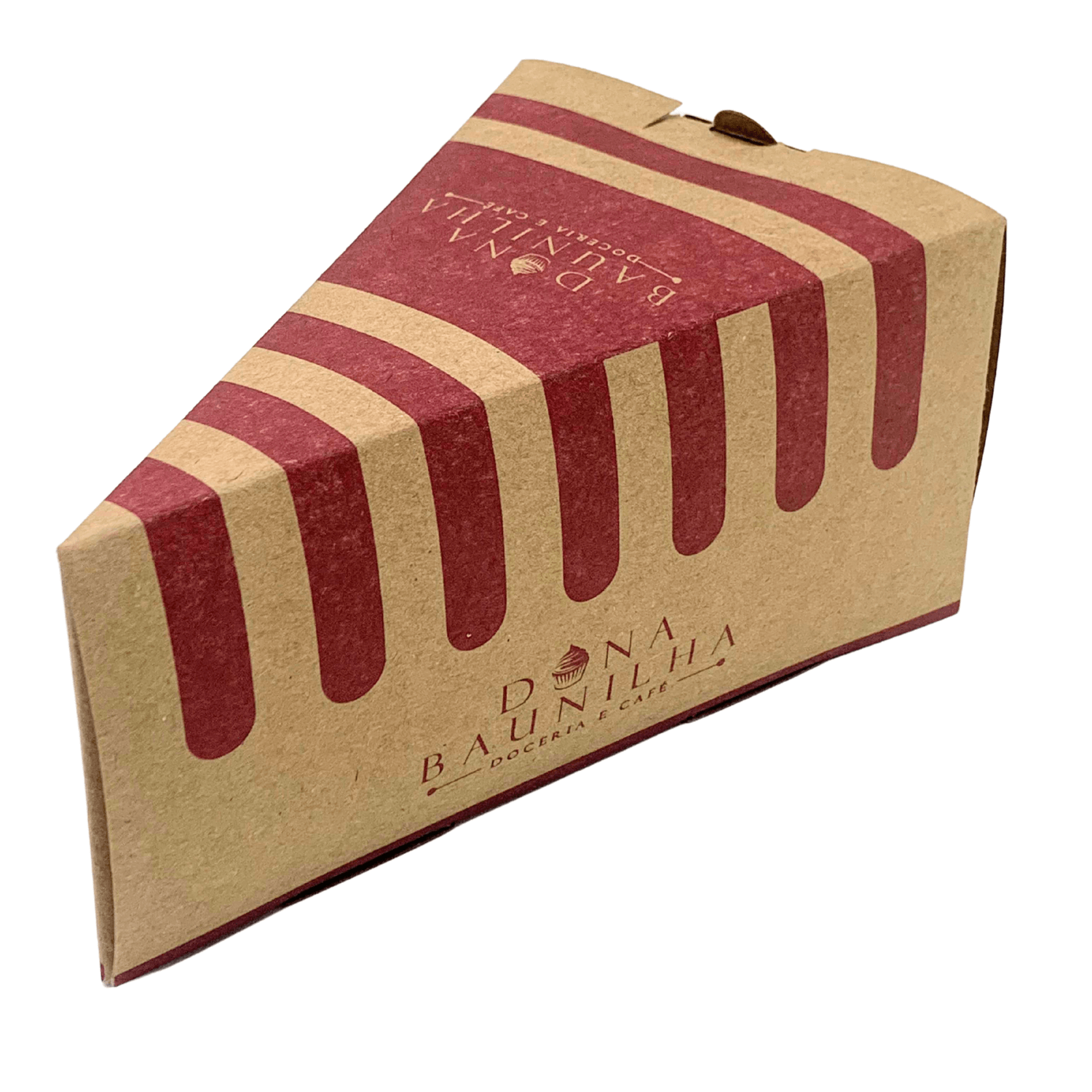 Embalagem Bolo Fatia c/ Berço (16,9 x 10 x 8 cm) Personalizada