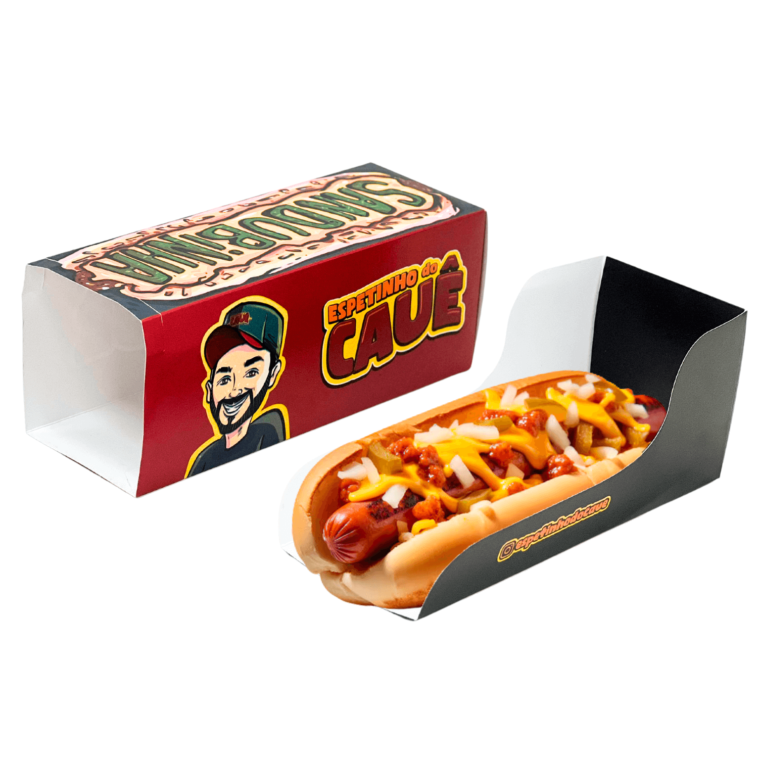 Embalagem para Hot dog (19 x 7,5 x 8 cm) Personalizado