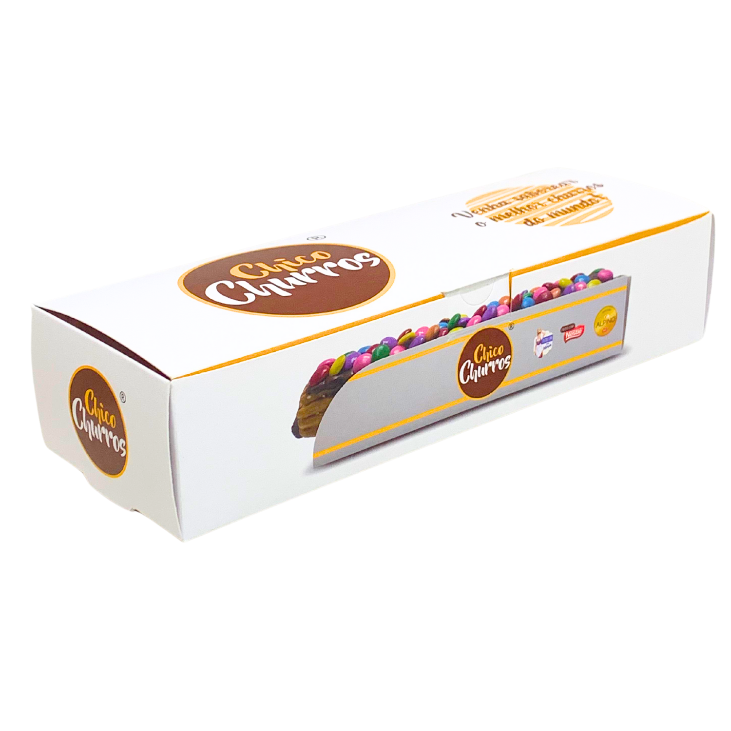 Embalagem para Churros Delivery (20 x 7 x 4,5 cm) Personalizada
