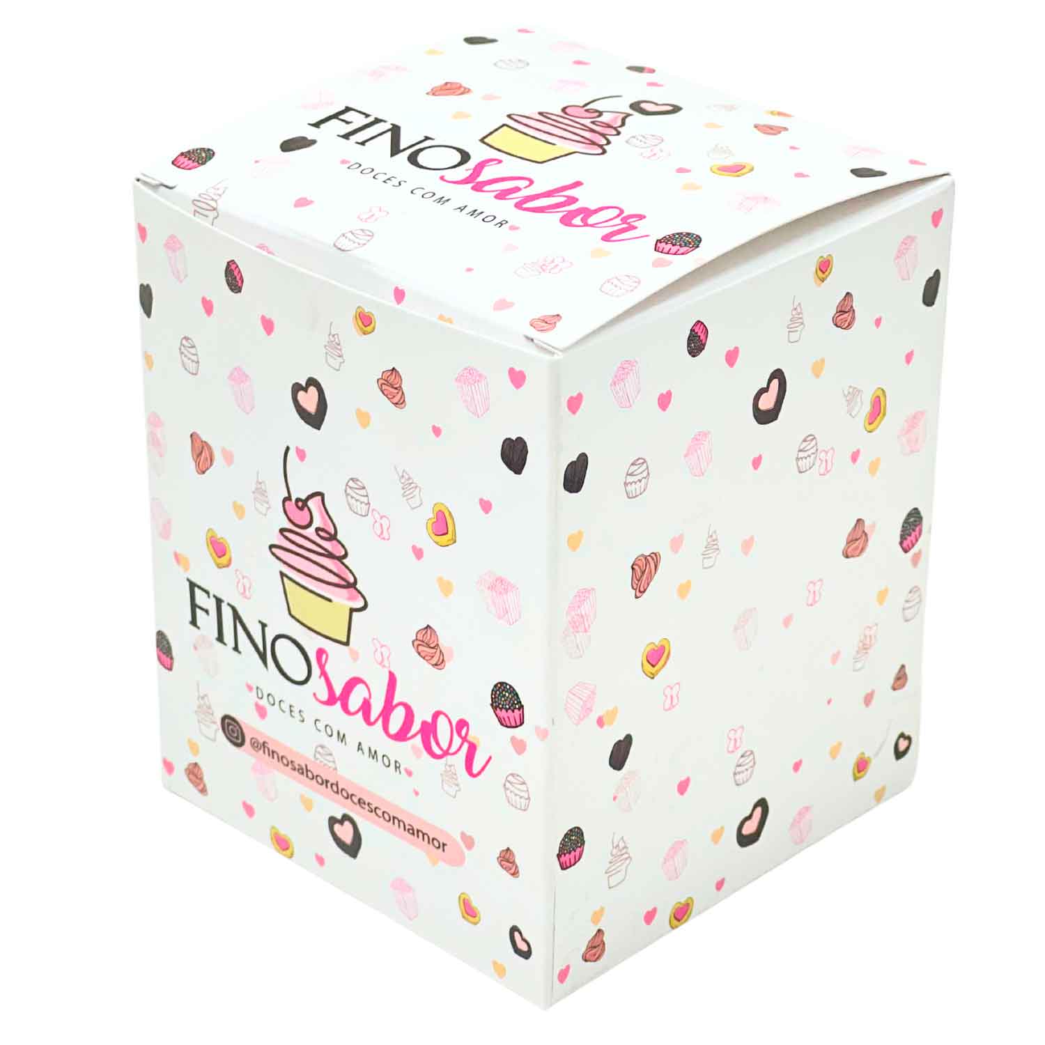 Embalagem Para pipoca gourmet (8 x 8 x 10 cm) Personalizada