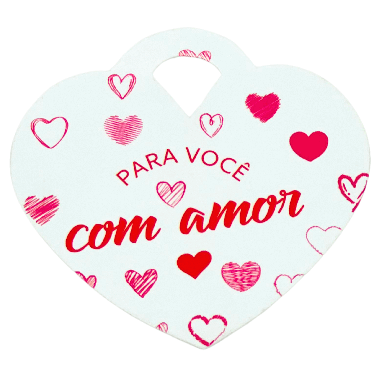 Tag Para voce com Amor (6,2 x 6 cm) 100 unidades