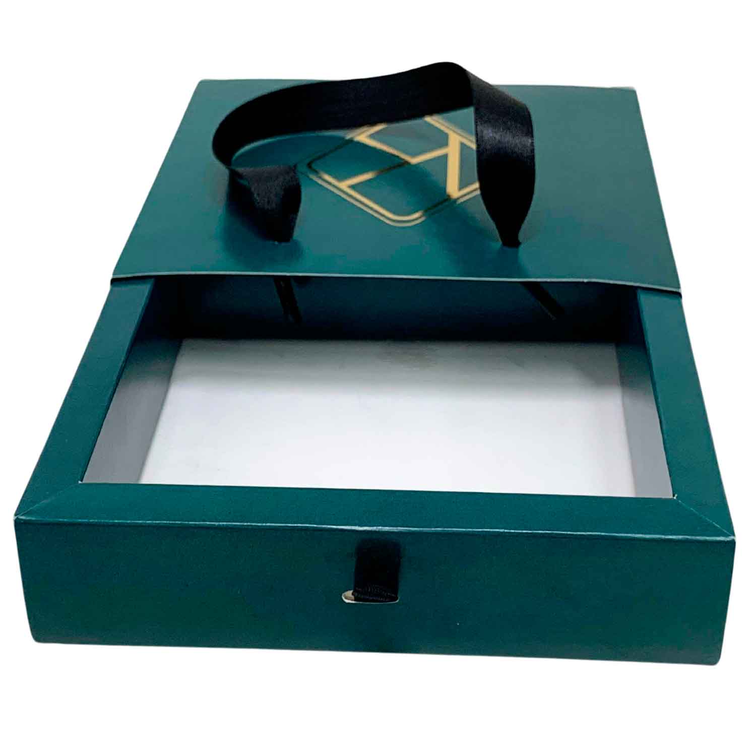 Embalagem gaveta com alça e Puxador (13 x 13 x 3 cm) Personalizada