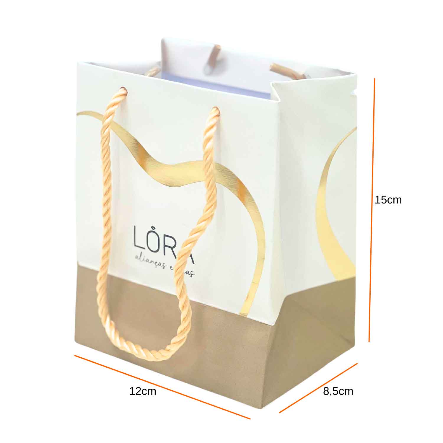 Sacola Offset 180g (12 x 8,5 x 15 cm) Personalizada