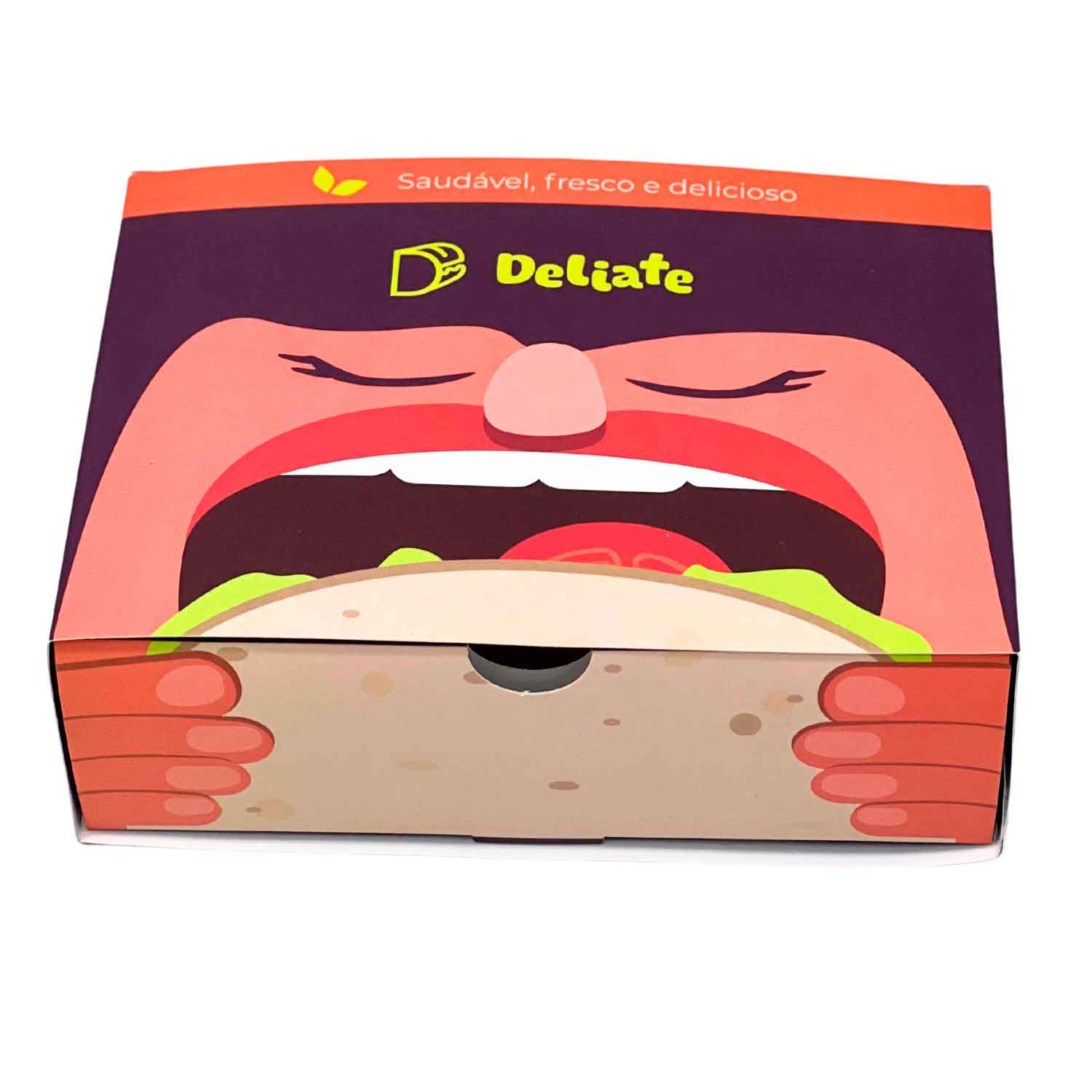 Embalagem Lanche Natural c/ Laminação (12 x 4 x 10 cm) Personalizado