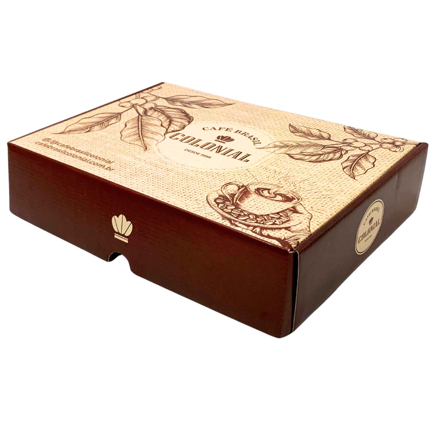 Embalagem E-commerce Empastada Para Kit Café (36 x 25 x 8 cm) Personalizado