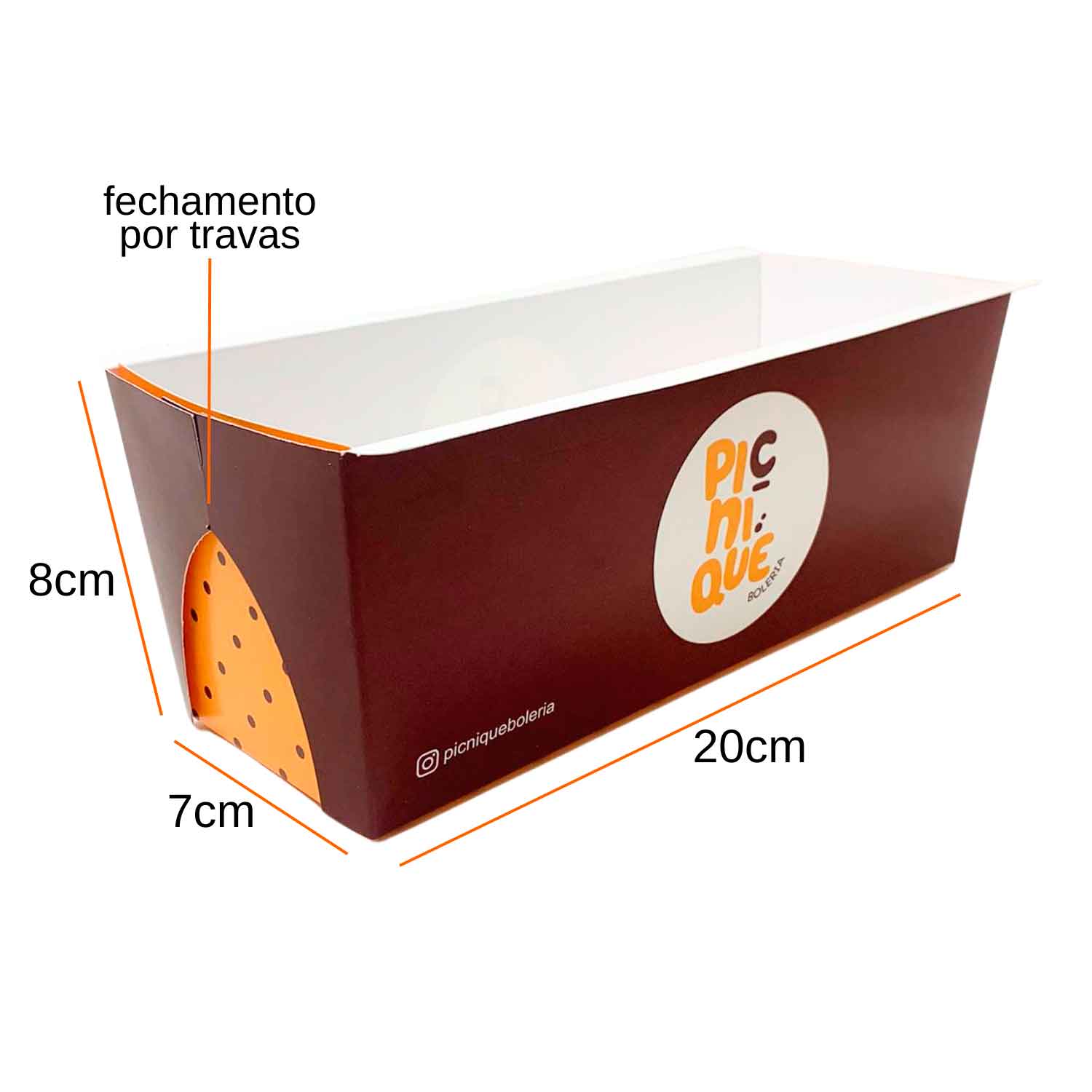 Embalagem Para Caseirinho c/ Laminação interna (20 x 7 x 8  cm) Personalizada