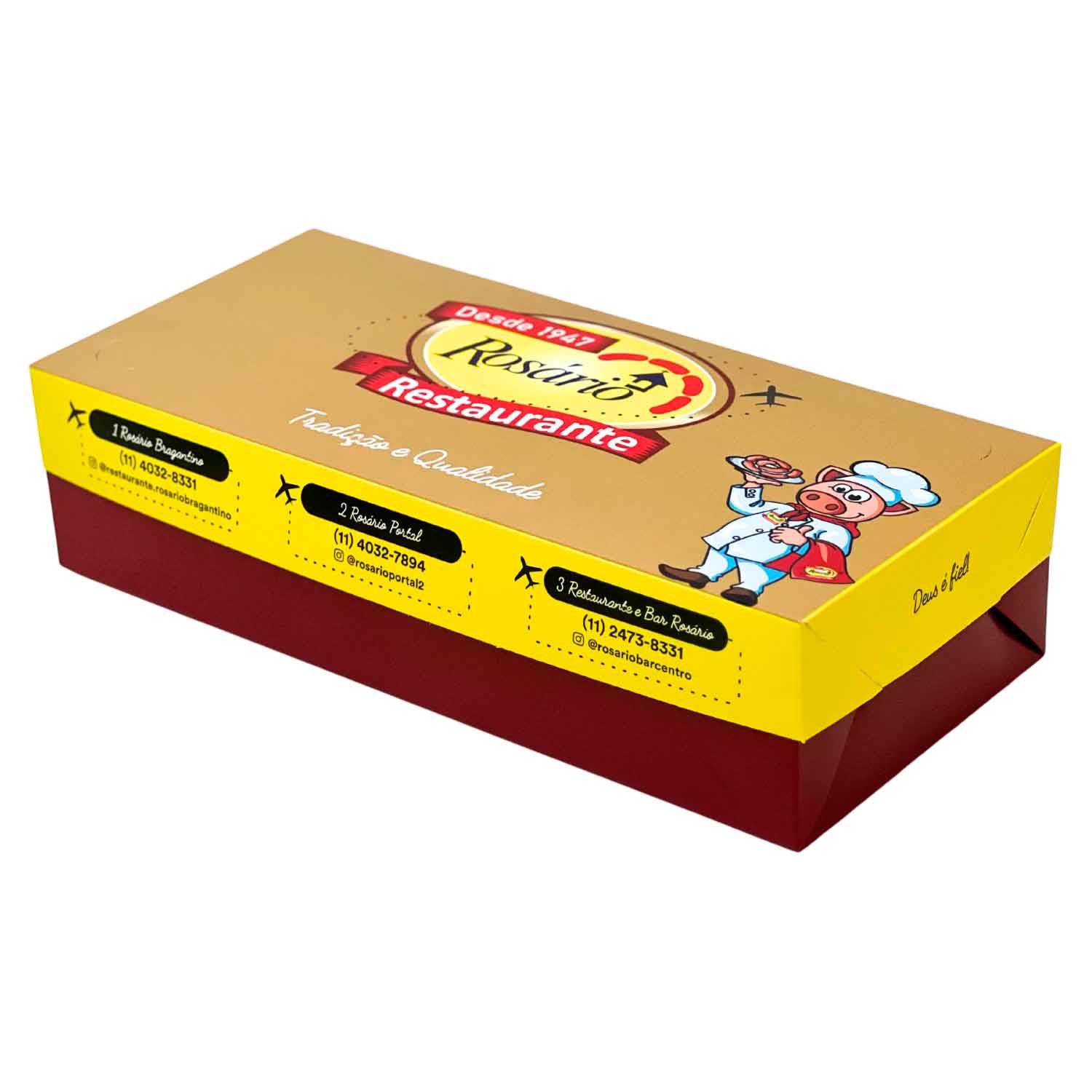 Caixa Baguete Fundo e Tampa Encaixavel (24 x 11 x 6 cm) Personalizada