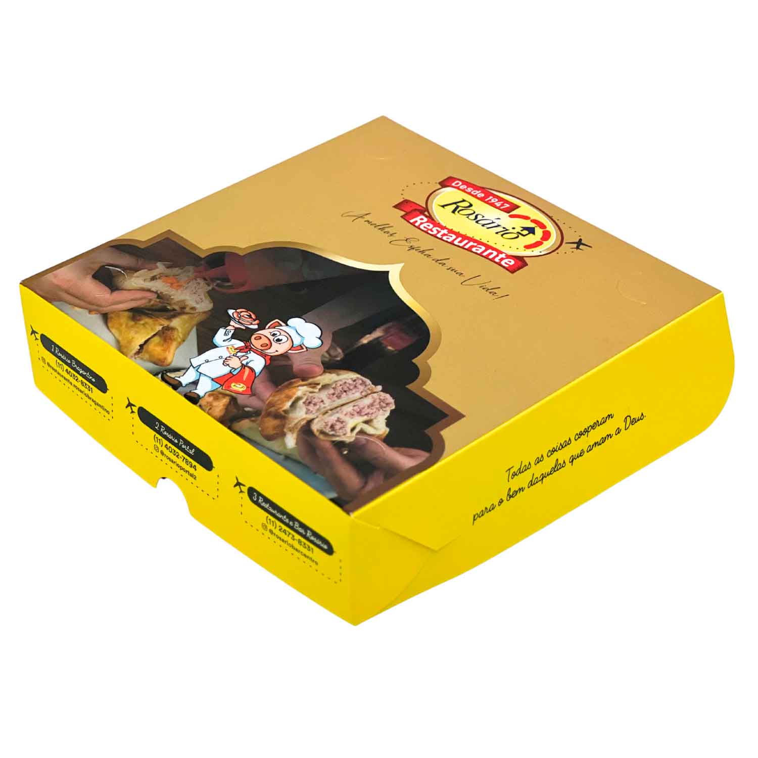 Embalagem Para Esfiha (19 x 19 x 5 m)  Personalizada