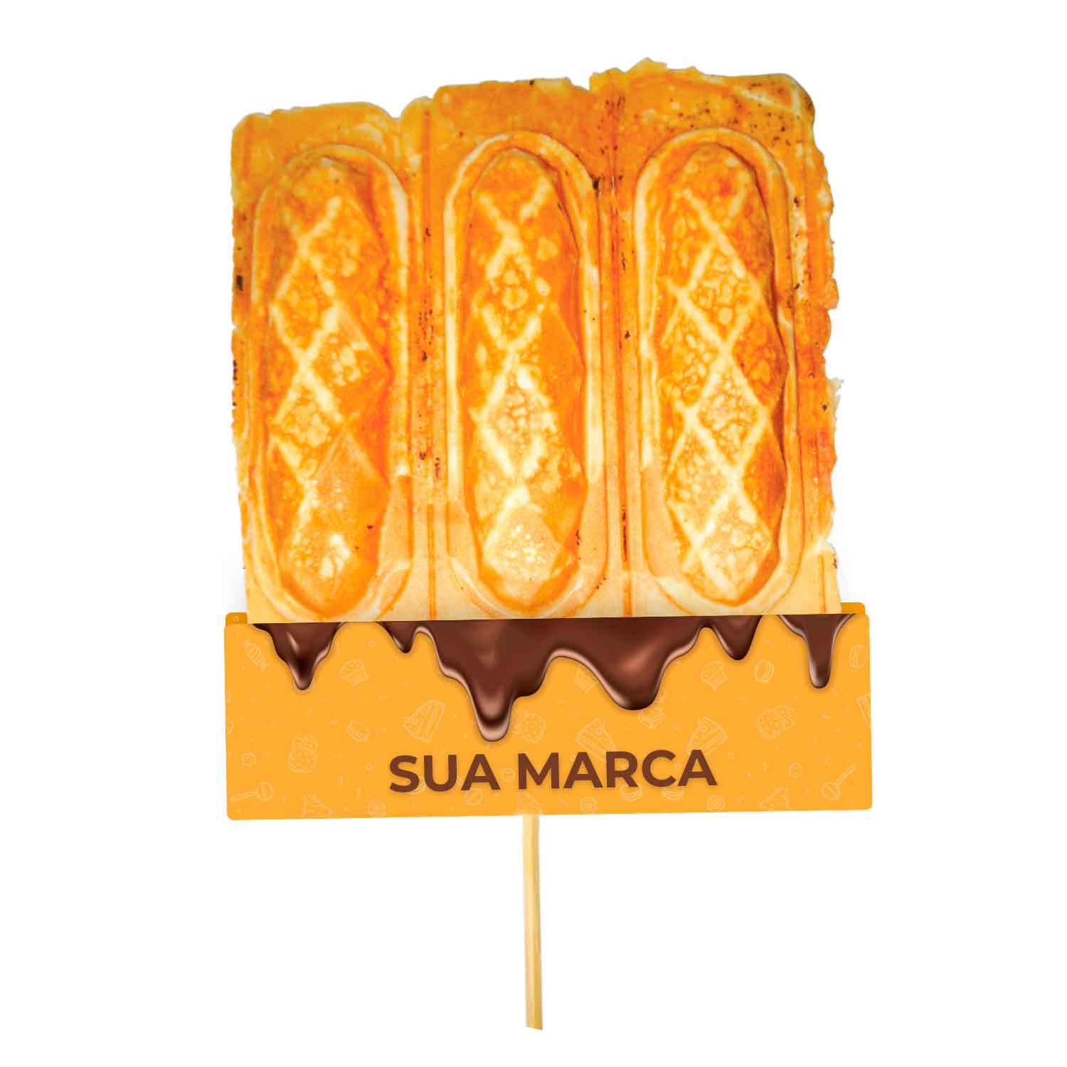 Embalagem Crepe No Palito Crepe Suíço (11,5 x 7,5 cm) Personalizada