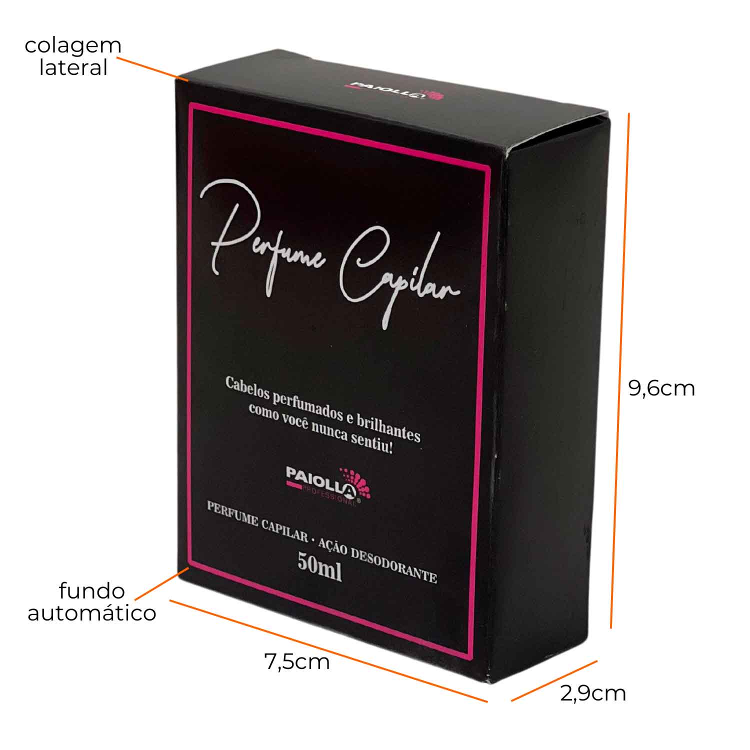 Embalagem Para Perfume (7,5 x 2,9 x 9,6 cm) Personalizada
