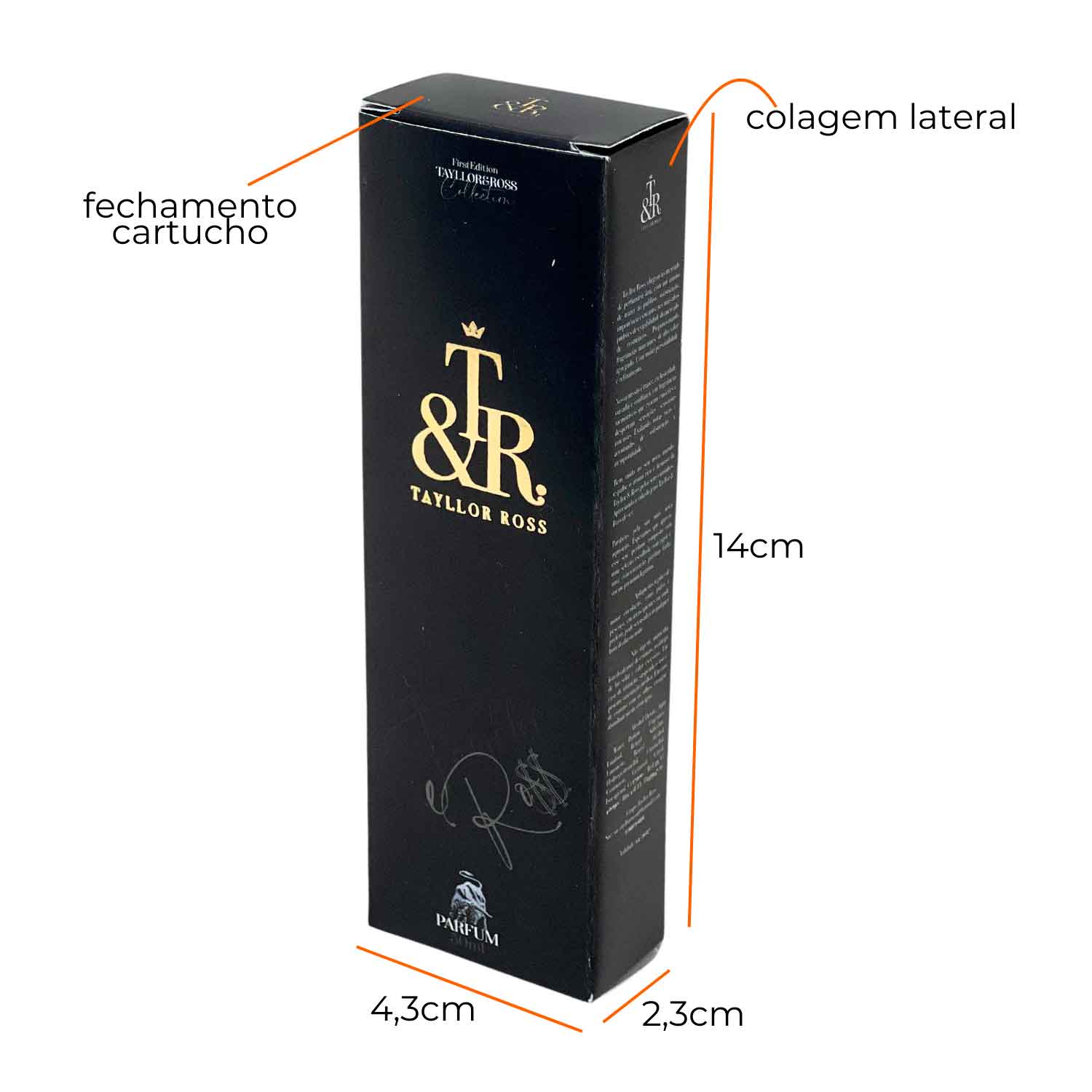 Embalagem para Perfume (4,5 x 2,5 x 14,5 cm) Personalizada