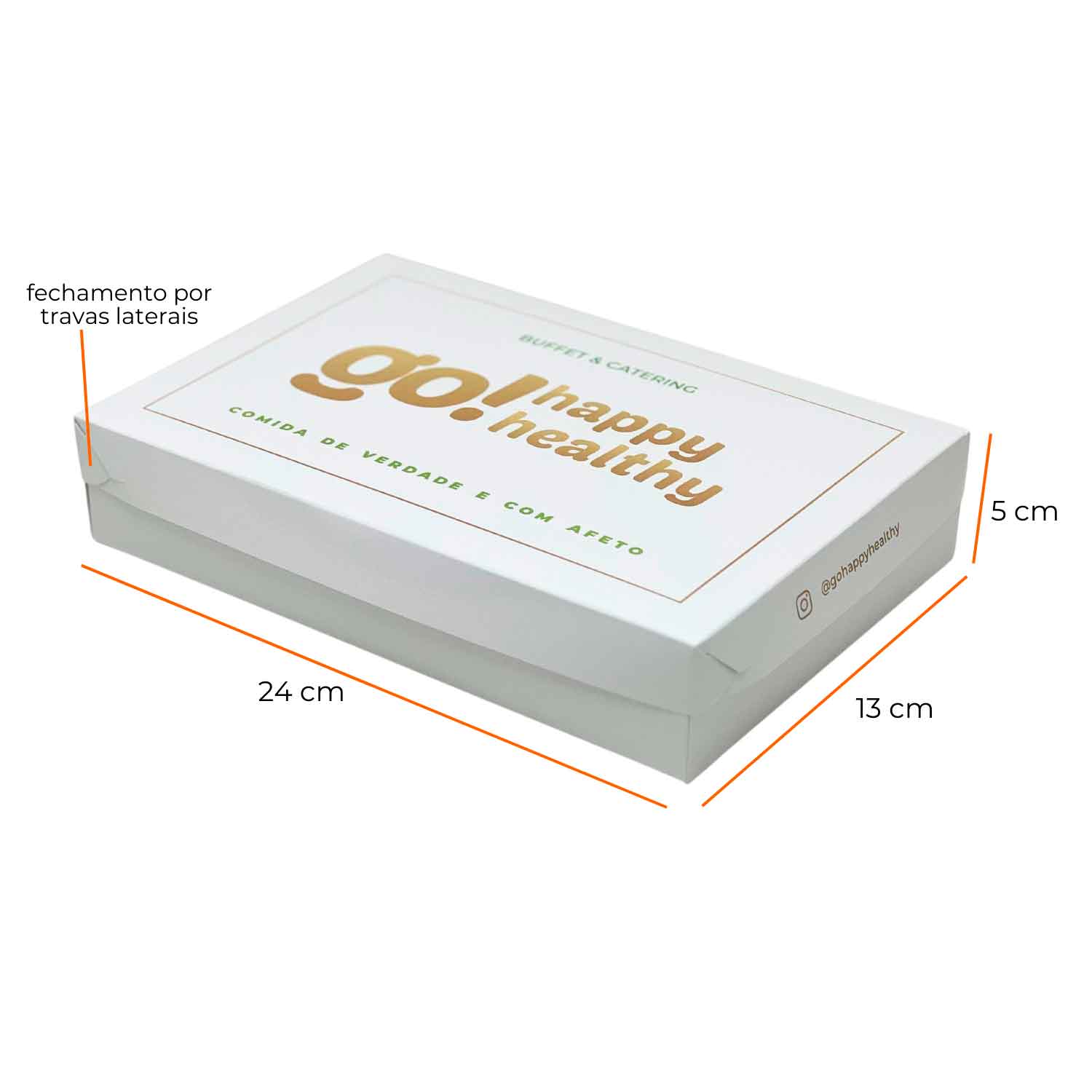 Caixa tampa e fundo com 4 berços antivazamento (24 x 13 x 5 cm) - Personalizada