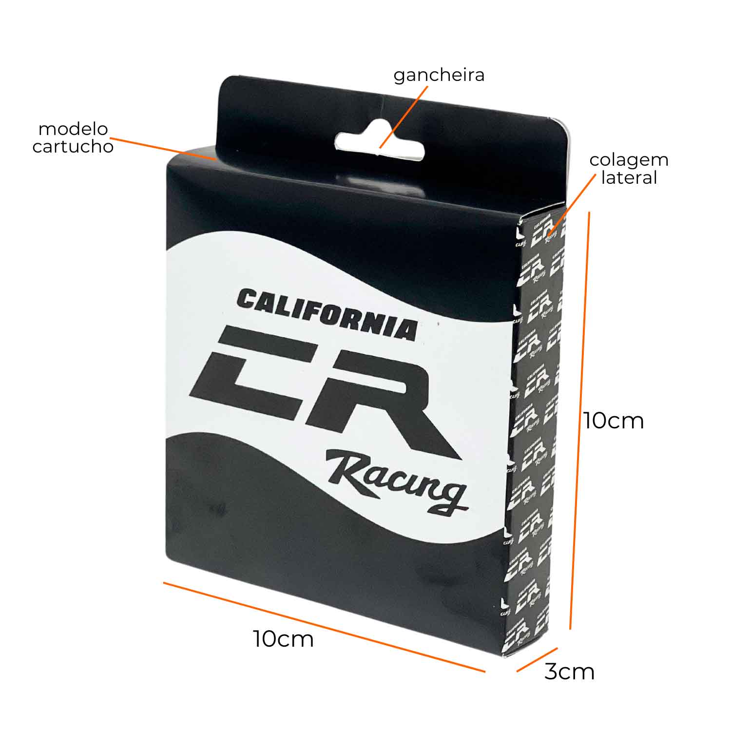 Embalagem cartucho Expositora (10 x 2 x 10 cm) Personalizada