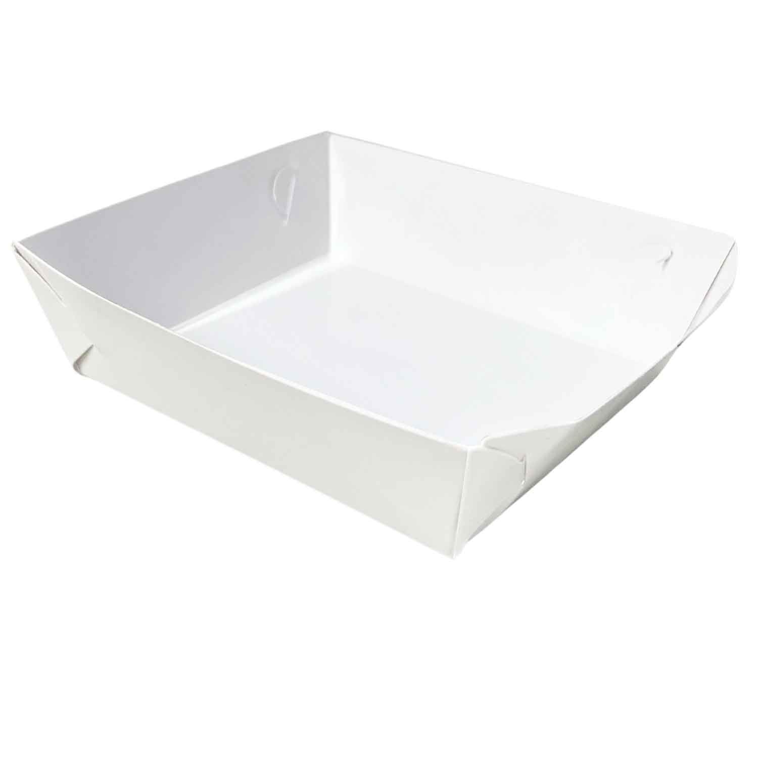 Bandeja Multiuso Média c/ Plastificação Interna e externa (10,5 x 9 x 3,5 cm) Branca - 100 Unidades