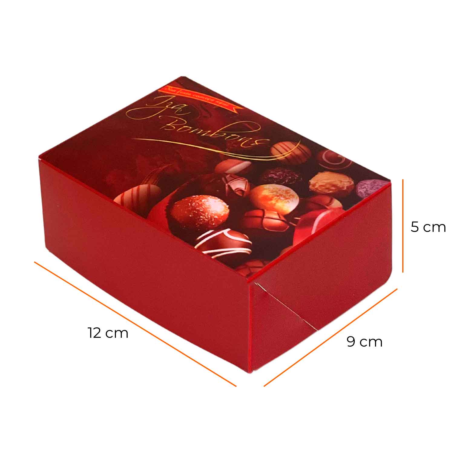 Embalagem Para Bombom c/ Laminação Interna e Externa (12 x 9 x 5 cm) Personalizado
