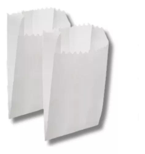 Saco para Pipoca Monolúcido Branco - 500 unid