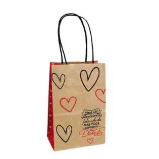 Sacola Kraft Pequena (12 x 8 x 18 cm) Personalizada