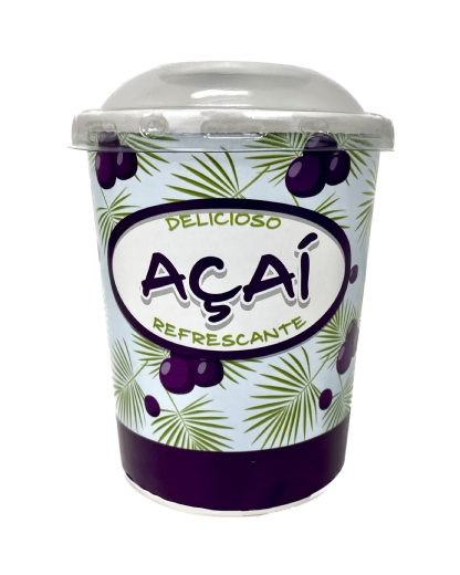 Pote Papel Descartavel C/ Tampa Para Açai 1000 Ml - 100 Unidades