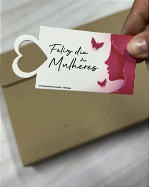 Tag Feliz Dia Das Mulheres (9 x 4,5 cm) - 50 Unidades