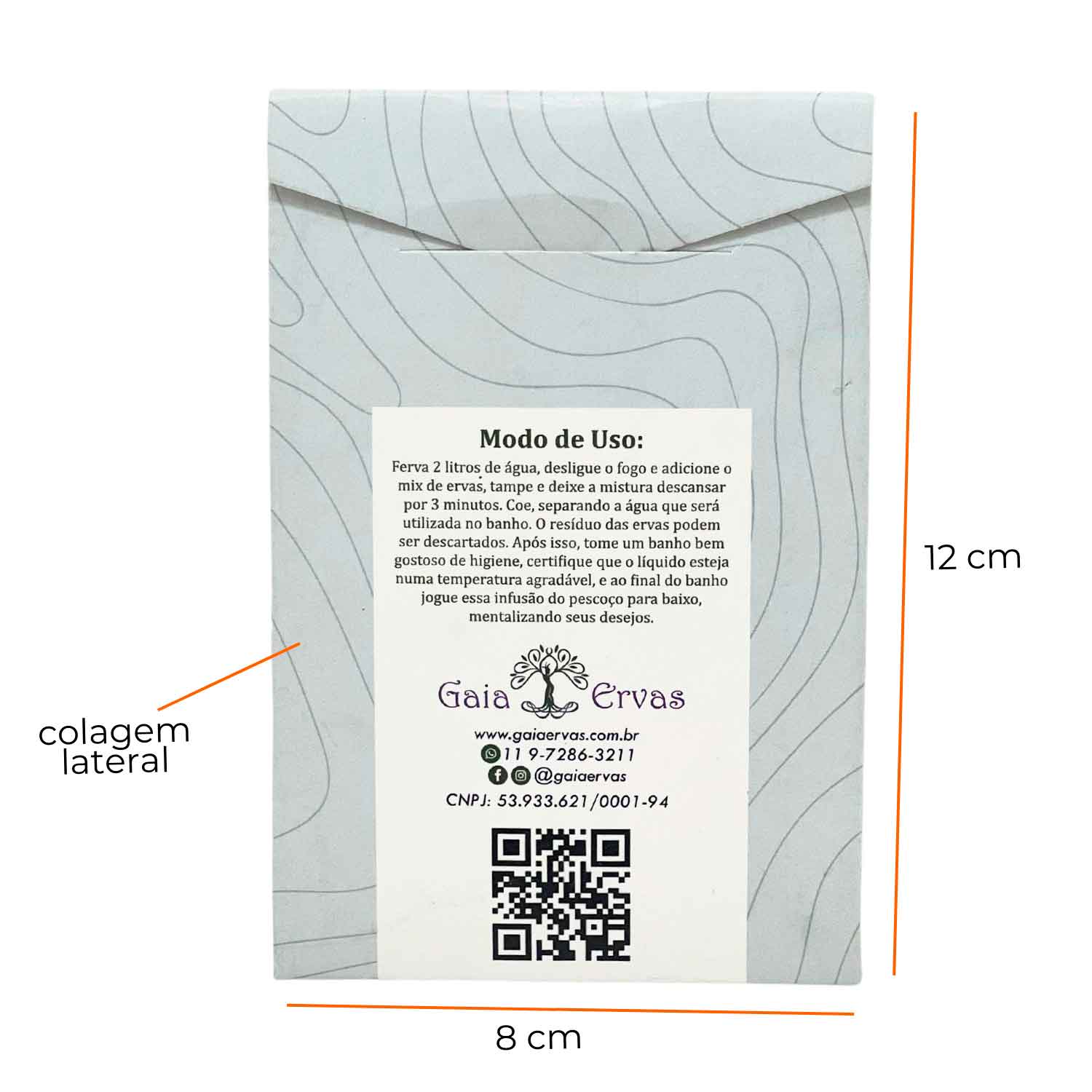 Embalagem Envelope (12 x 8 cm) Personalizada