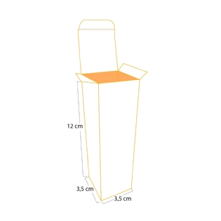 Embalagem para Sérum (3,5 x 3,5 x 12 cm) Personalizada