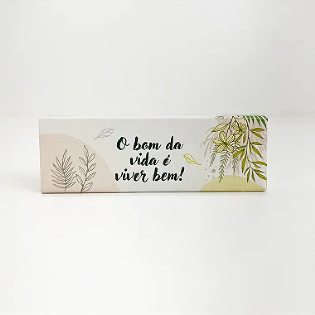 Caixinha Para Chocolate Viver Bem (9 x 3 x 1 cm) - 100 Unidades