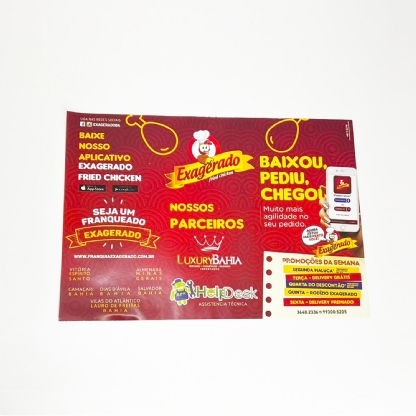 Papel Bandeja Jogo Americano - 500 folhas *VENDA SOMENTE PARA FRANQUEADOS EXAGERADO