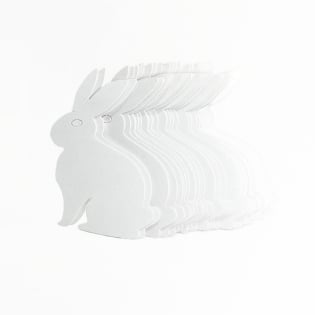 Tag de Páscoa Coelho Branco (5 x 7 cm) - 100 unidades