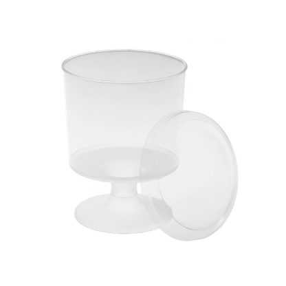 Taça para sobremesa 170 ml com tampa - 126 unidades