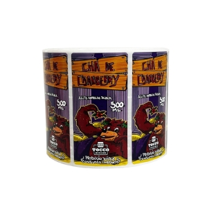 Adesivo Retangular (10 x 5 cm) Chá Cranberry - 1 Mil  *VENDA SOMENTE PARA FRANQUEADOS TOCCO*