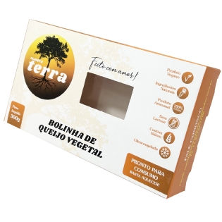 Embalagem c/ Laminação externa e Visor de acetato (19 x 4 x 11 cm) Personalizada
