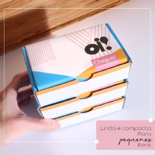 Caixa Correios / E-commerce Empastada (13 x 8,3 x 3,7 cm) Oi Rosa/Azul - 50 unidades