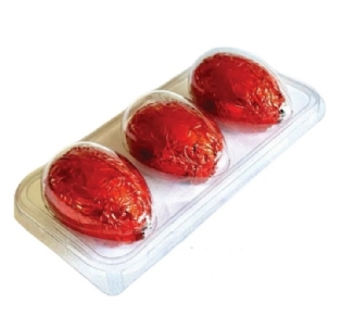 Bandeja para 3 ovos de páscoa 50gr - 3 unidades