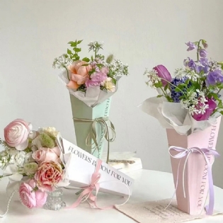 Embalagem cone para buque flores(18 x 33 cm) Personalizado
