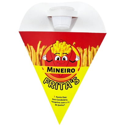 Cone c/ suporte de molho Grande - Personalizado