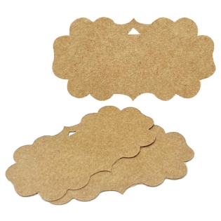 Tag Retangular Kraft (6,5 x 3,5 cm) 100 Unidades