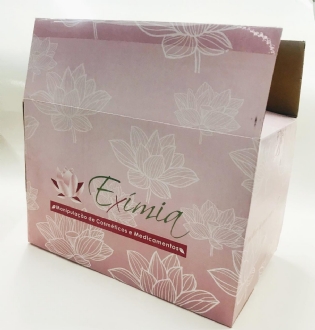 Caixa E-commerce Empastada Fechamento Por Fita (35 x 25 x 20 cm) Personalizada