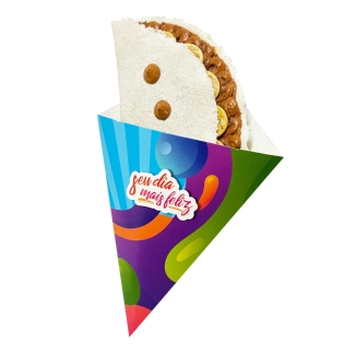 Embalagem Cone Bubble Waffle, Crepe, Wrap - 100 Unidades