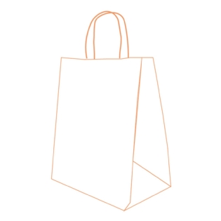 Sacola Kraft (22 x 14 x 34 cm) - 200 unidades - VENDA APENAS PARA FRANQUEADOS CAFÉ CONCEITO