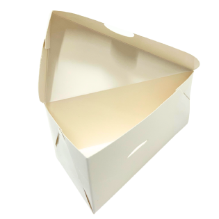 Embalagem Para Bolo Fatia c/ Laminação interna e externa (14 x 8 x 7 cm) Linha Branca