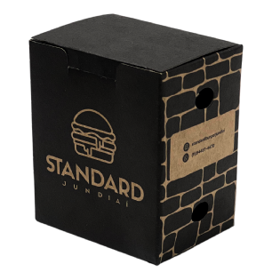 Embalagem Para Frituras Kraft (8,5 x 6,5 x 10,5 cm) Personalizada