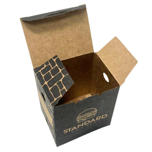 Embalagem Para Frituras Kraft (8,5 x 6,5 x 10,5 cm) Personalizada