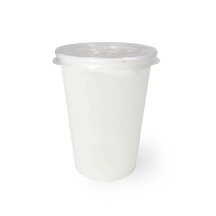 Pote sobremesa 180 ml c/ tampa Pet alta - 80 unidades