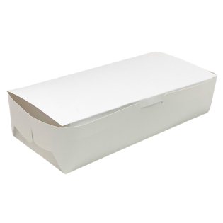 Embalagem Delivery c/ Laminação Interna 1500ml G (25,5 x 11 x 6 cm) Branca c/ divisória - 100 unidades