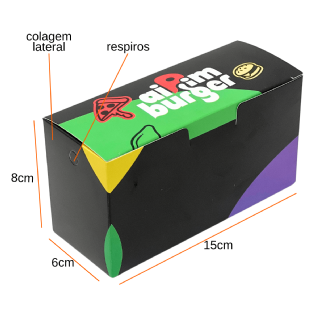 Embalagem Para coxinhas (15 x 6 x 8 cm) Personalizada