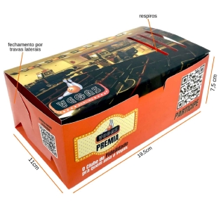 Embalagem Combo Delivery kit lanches c/ Respiro (19,5 x 11 x 7,5 cm) Personalizada
